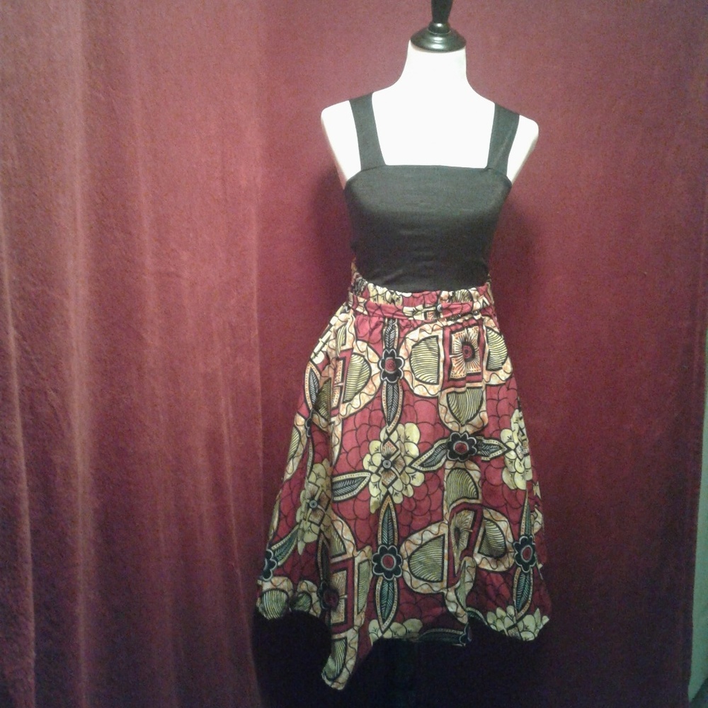 Floral African skirt